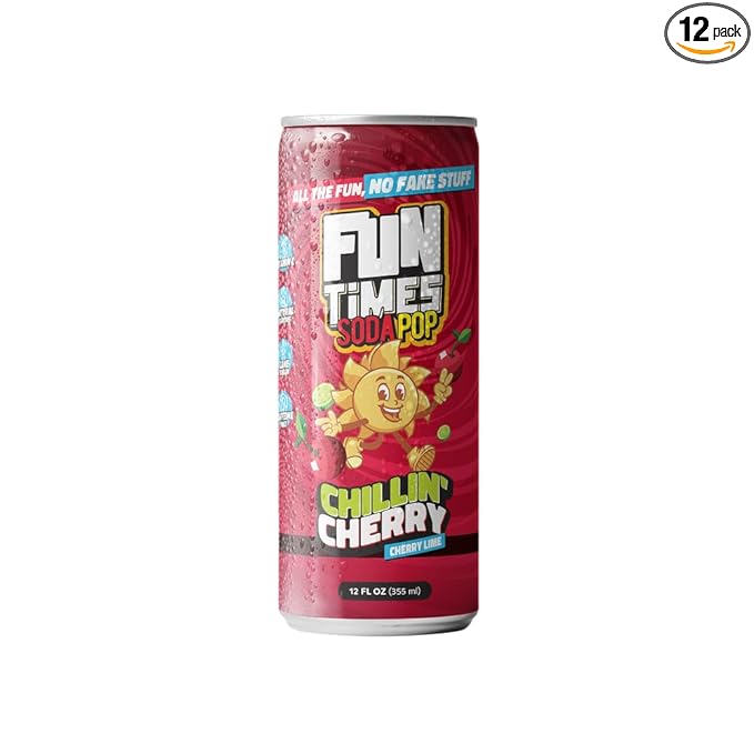 Fun Times Soda Pop (12 Pack Chillin Cherry)