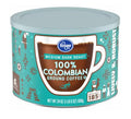 Kroger 'Lively and Robust' Medium-Dark-Roast 100% Colombian Ground Coffee 24 Oz Resealable Can 1 Pack - Makes 185 Cups±!