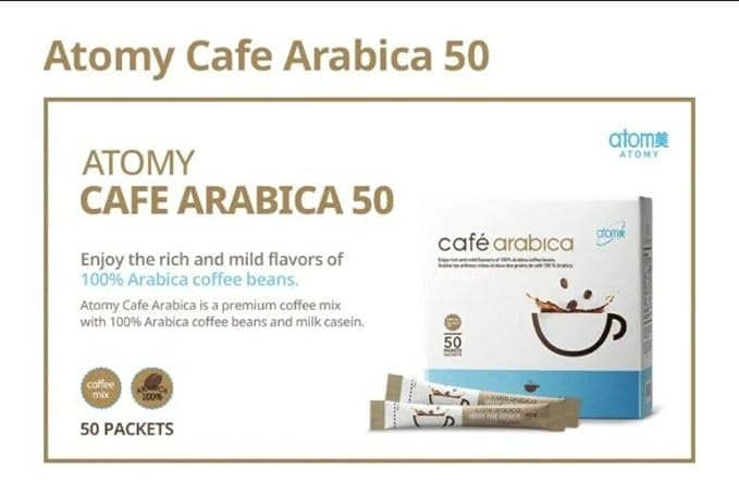 Atomy 50 Sticks Cafe Arabica Instant coffee mix Arabica Coffee &amp Natural Casein