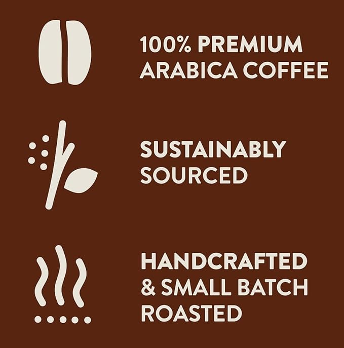 STEEP + BREW Vanilla Hazelnut Coffee | Premium Arabica Flavored Coffee | Ground | Light Roast | 10 oz | PACK OF 6