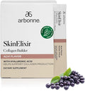 Arbonne SkinElixir Collagen Powder Builder - Açaí-Flavored Vegan Supplement for Women with Hyaluronic Acid Vitamin C Biotin &amp Antioxidants - Supports Healthy Skin Hair &amp Nails - 30 Stick Pa