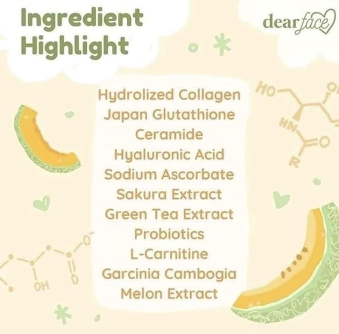 2 Packs Beauty Milk Japanese Collagen Strawberry &amp Melon Drink - 50000mg Hydrolyzed Collagen