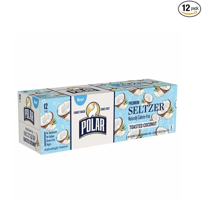 Polar Beverages Toasted Coconut Calorie-Free 12 pack of 12oz Cans
