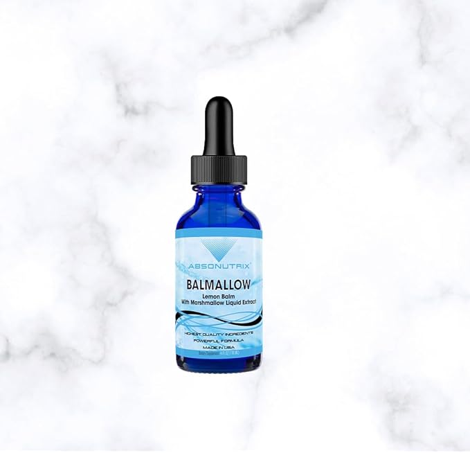 Absonutrix Balmallow 390 mg 4 FL OZ Liquid 302 Servings Made in USA Plant-Based Ingredients Echinacea Extract Lemon Balm Extract Gluten-Free Non-GMO