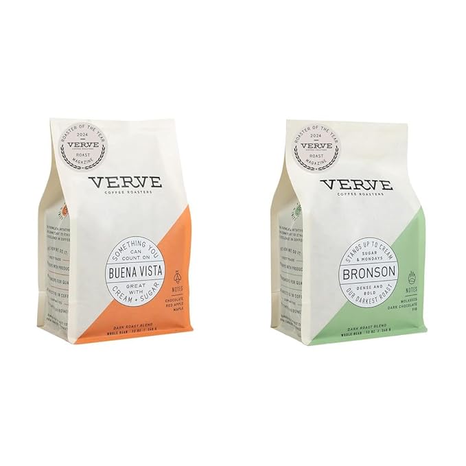 Verve Whole Bean Coffee | Dark Roast Bundle | Enjoy Hot or Cold Brew | 12oz Bag
