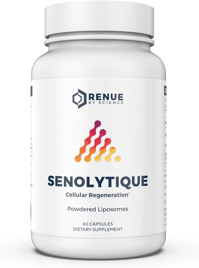 Renue By Science Senolytique Senolytic Supplements | 60 Capsules with Fisetin (35mg) Quercetin (78mg) &amp Spermidine (3mg) per Serving | Liposomal Formula | Manufactured in The USA &amp Third-Party