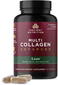 Ancient Nutrition Multi Collagen Advanced Lean with Probiotics Hydrolyzed Collagen Peptides Supports Healthy Weight Loss and Fat Loss 90 Count