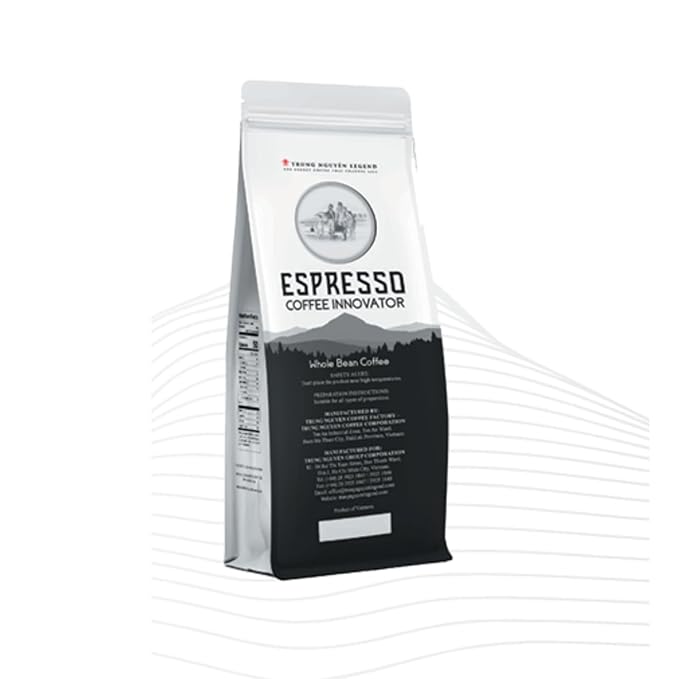 TRUNG NGUYEN LEGEND Espresso Innovator Blended Coffee Bean - Bag 17.6 Oz/500gr Arabica Blend Robusta Medium Roast Whole Beans Full Coffee Beans Perfect Flavor
