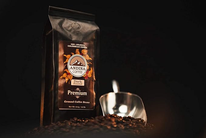Colombian Dark Premium Roast - Ground Coffee - Low Acidity - 1Pound (5Lb)