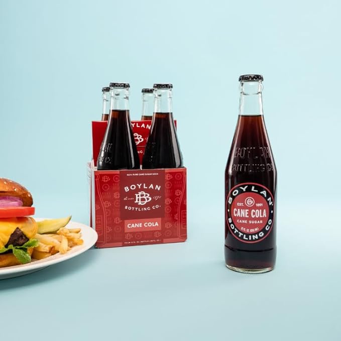 Boylan Bottling Craft Cane Sugar Soda - Cane Cola 12oz Glass Bottle (12 Pack Cane Cola)