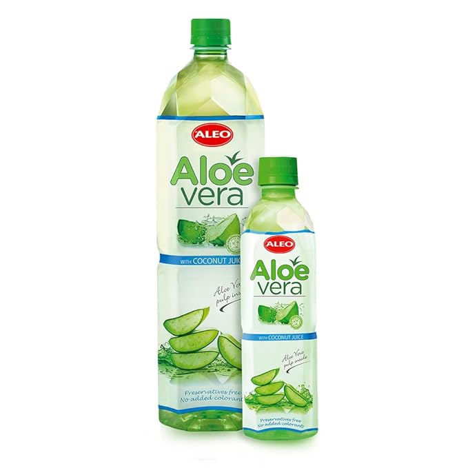 ALEO 0.5L x 24 Premium Coconut Aloe Vera Drink - Natural No Preservatives No Artificial Colors Superior Taste Award 2025
