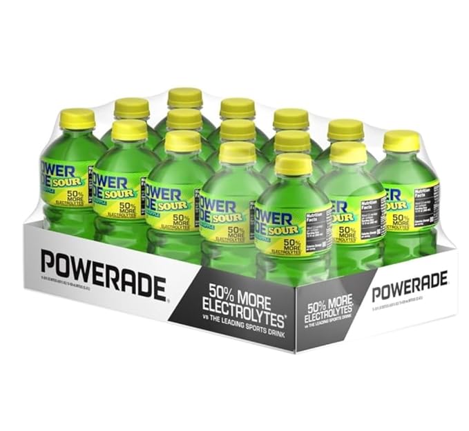 Powerade Xtra Sour Green Apple 28 oz Bottles 15 Pack