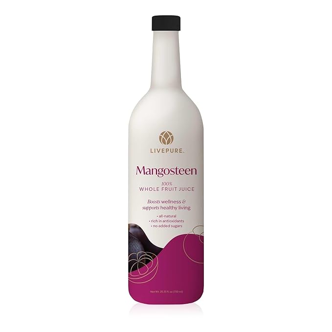 Pure Mangosteen 750ml - 'Queen of Fruits' with Xanthones Antioxidants Active Compounds &amp Phytonutrients Vegan Kosher &amp Gluten-Free