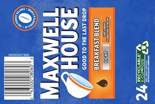 Maxwell House Breakfast Blend Light Roast K-Cup® Coffee Pods. Box(Pack of 48)