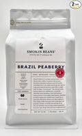 Smokin Beans 2-Pound Brazil Peaberry Freshly Roasted Coffee Semi-Washed Processing Full City Roast Premium Whole Bean Specialty Coffee