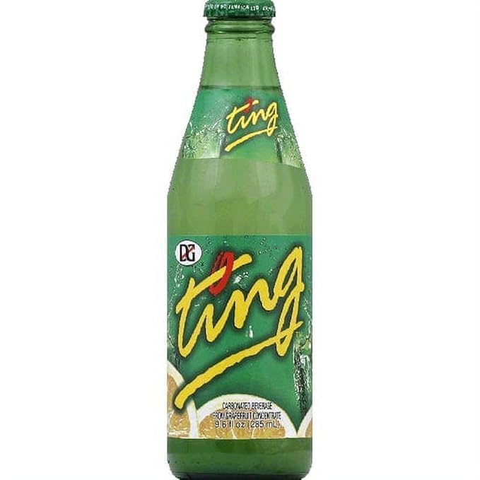 Ting Sparkling Jamaican Grapefruit Flavored Beverage 10.14oz Glass Bottle (Pack of 4 Total of 40.56 Fl Oz)