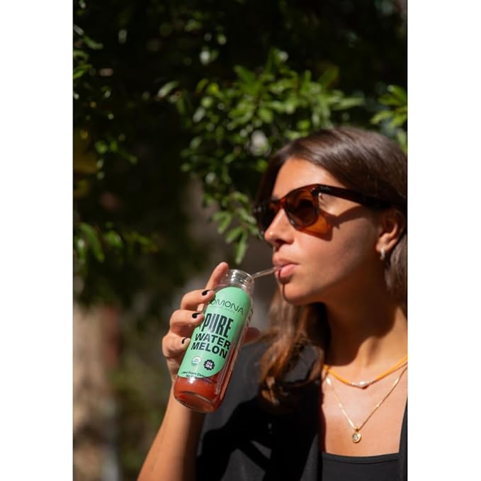 Pomona Organic Juices Pure Watermelon Juice Cold Pressed Organic Juice Non-GMO No Sugar Added Not from Concentrate Gluten Free Kosher Certified Preservative Free 8.4 Ounce (Pack of 12)