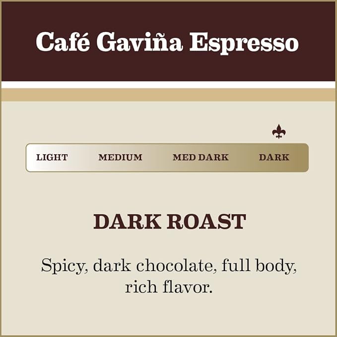 Café Gaviña Espresso Whole Bean Coffee Dark Roast Bold Body and Chocolate Notes 32 oz Bag