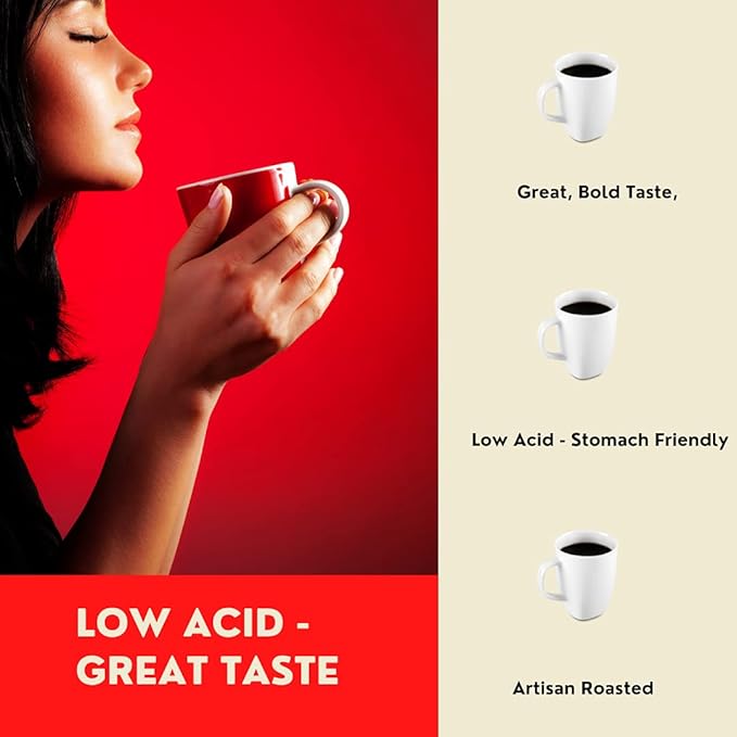 Cafe Don Pedro American Roast Naturally Low Acid Coffee - 34.5 Ounce Large Can for Coffee Lovers with Sensitive Stomachs - Delicious Smooth Flavor Medium Roast Stone Ground Coffee
