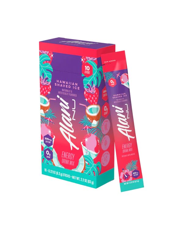 Alani Energy Drinks Mix Variety Pack (Pack of 30) | Hawaiiian Shaved Ice Pink Slush &amp Orange Kiss | Sugar-Free Low-Calorie Energy Boost Drink | Product delivered exactly as depicted in the imag
