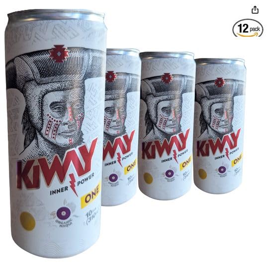 Ki-Way Natural Energy Drink Maqui Berry Natural Caffeine Guarana No Added Sugar No Artificial Colors or Sweeteners Keto Friendly Vegan Friendly 19 Calories 10 floz / 295mL 12-Can Value Pack