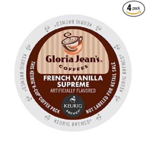 Gloria Jean's French Vanilla Supreme Keurig Single-Serve K-Cup Pods Light Roast Coffee 96 Count