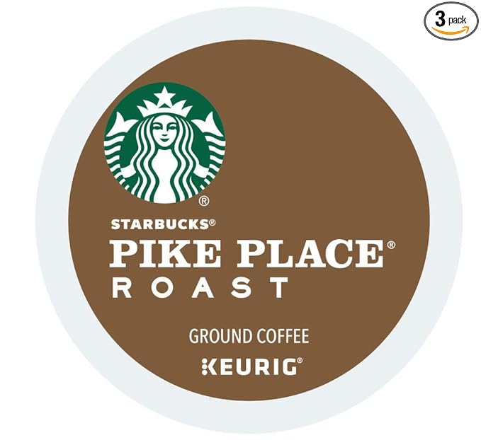 Starbucks Pike Place single serve capsules for Keurig K-Cup pod brewers 24 Count (Pack of 3)