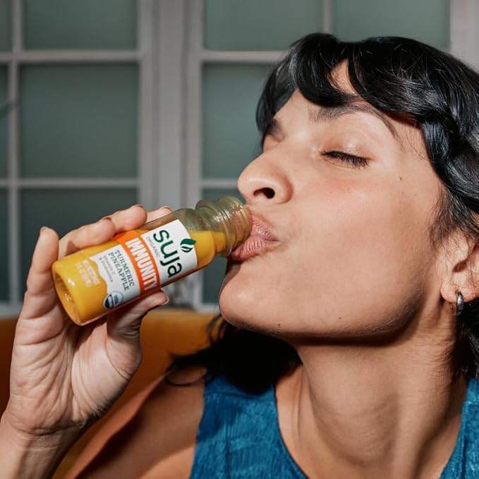 Suja Organic Immunity Shots Variety Pack | 10 Immunity Original 6 Citrus Immunity and 10 Immunity Elderberry | Plant-Based &amp Gluten-Free (2 fl oz Shots/Pack of 20 12 fl oz Juices/Pack of 6)