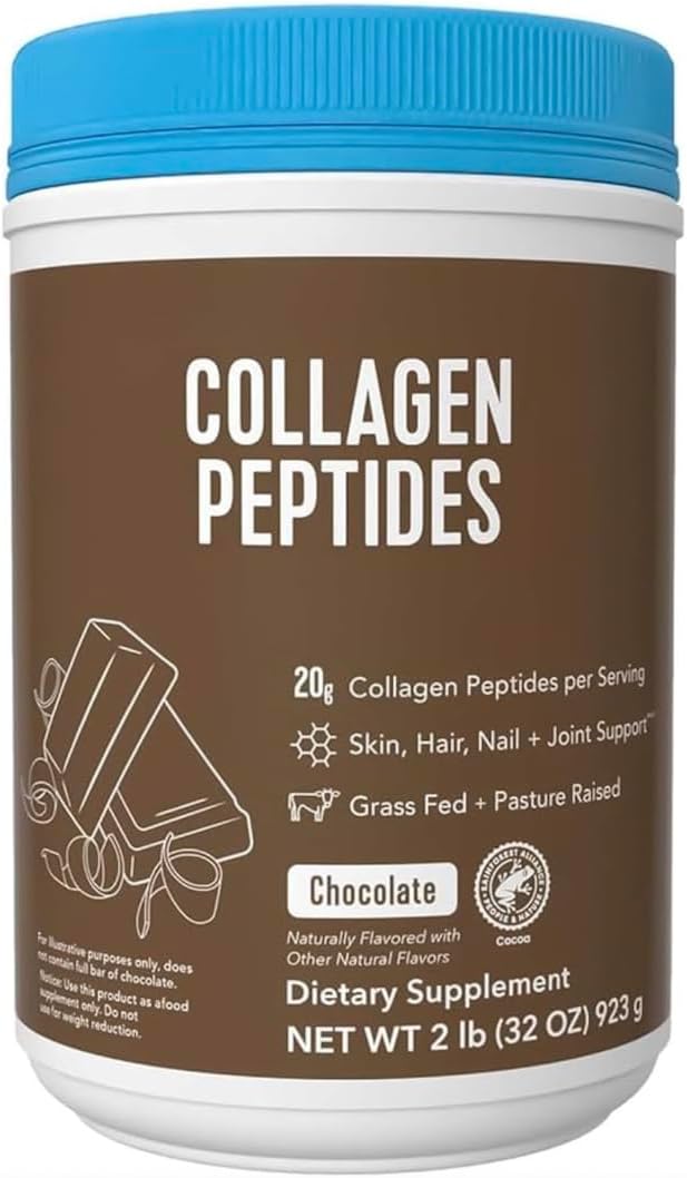 Vital Collagen Protein Peptides Pasture Raised Grass Fed Zero Sugar Dairy Free for Skin Hair Nail Joint &amp Bone Health Chocolate. Big Size Presentation