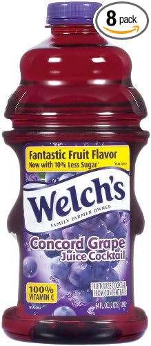 Welch's Blended Grape Juice Cocktail 64-Ounce Bottles (Pack of 8)