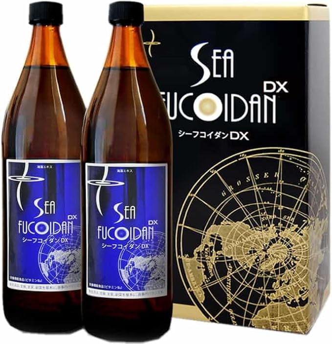 (Non Sugar) Genuine Authentic Japanese [Ultra Low (Samll) Molecular Weight Sea Fucoidan Beverage Juice] Made in Japan Seaweed Mozuku Juice 900ml x 2bottles / a box