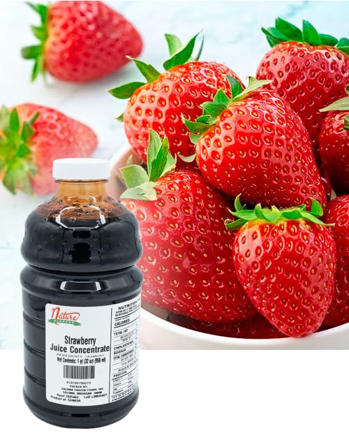 Nature Blessed 100% Pure Strawberry Concentrate - 1 Quart (1/32 fl oz bottle) Applications: Home Wine Making Beer Brewing Distilling Mead Smoothies Making Jelly