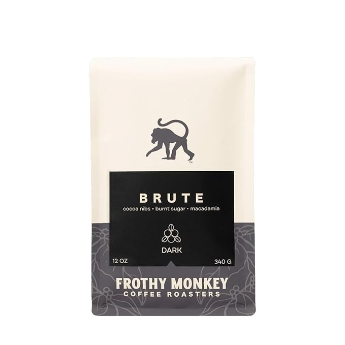 Brute - Roasted by Frothy Monkey Coffee Roasters - Whole Bean Coffee - 5 Pound Bag