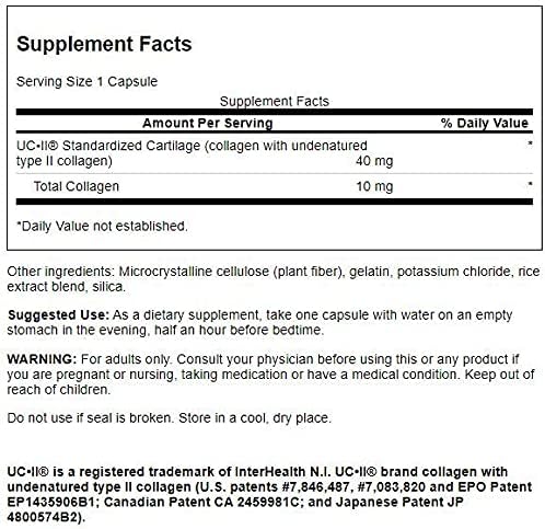 Swanson Uc-Ii Standardized Collagen 10 Milligrams 60 Capsules