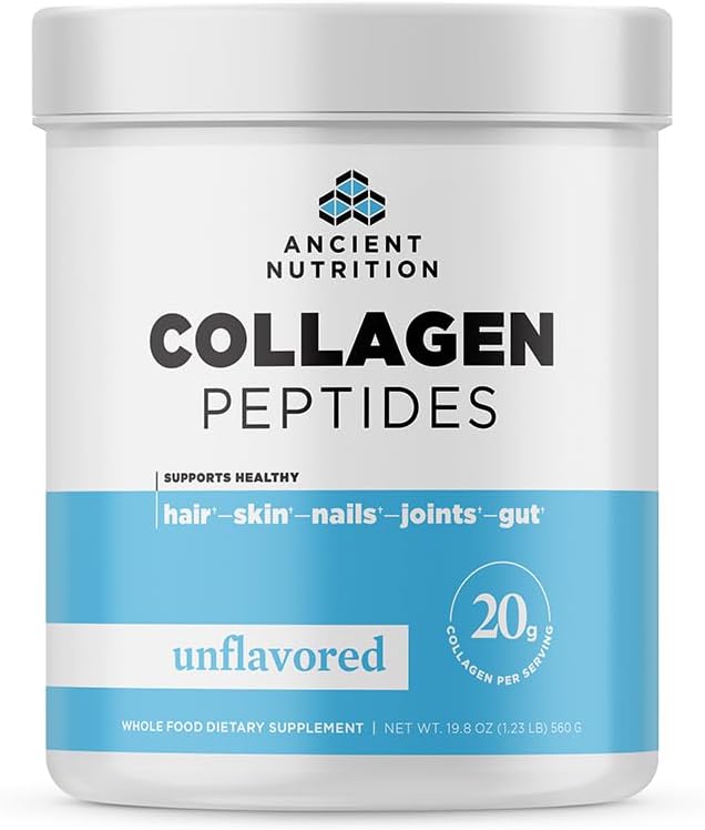 Ancient Nutrition Collagen Peptides Collagen Peptides Powder Unflavored Hydrolyzed Collagen Supports Healthy Skin Joints Gut Keto and Paleo Friendly 28 Servings 20g Collagen per Serving