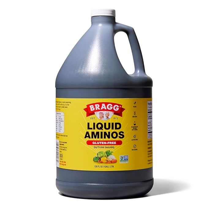 Bragg Organic Apple Cider Vinegar 64oz with the Mother + Bragg Liquid Aminos All-Purpose Seasoning 128oz
