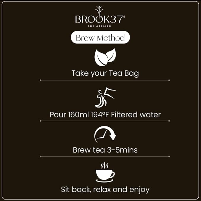 Brook37 Bourbon Street Sip - Premium Exotic 2nd Flush Black Darjeeling Tea | Caffeinated | 20 Tea Bags Canister | Breakfast tea | Award Winning Tea Gifts
