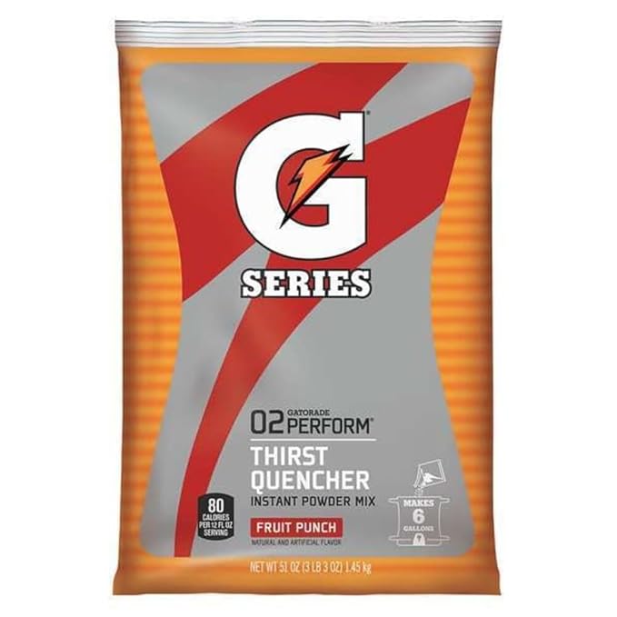 Gatorade Thirst Quencher Powder – Fruit Punch 51 oz Bag – Makes 6 Gallons