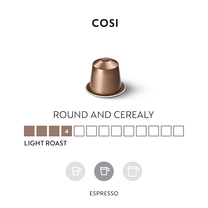Nespresso Capsules Original Line Cosi Mild Roast Espresso Coffee 50 Count Coffee Pods