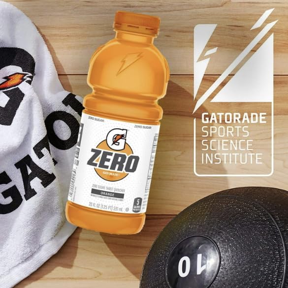 Zero Sugar Thirst Quencher Orange 20 Fl Oz Bottles 10 Pack 20 fl oz Bottles Electrolytes for Rehydration Drinks Zero Sport Drink Bottle