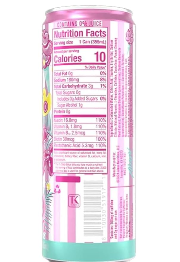 Energy Drinks Cotton Candy Alani limited edition (4 Pack) 12 fl oz cans