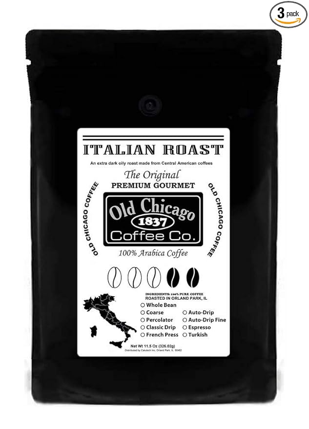 Old Chicago Italian Roast Coffee 3 Pack