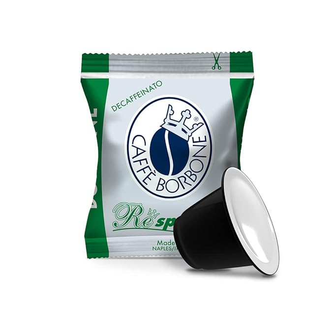 Caffè Borbone Green Blend Decaffeinated Nespresso Compatible Espresso Coffee Pods 100 Count Espresso Pods