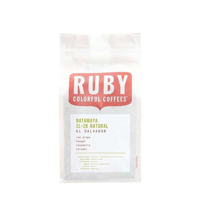 El Salvador Natamaya SL-28 Natural - Roasted by Ruby Coffee Roasters - Whole Bean Coffee - 5 Pound Bag
