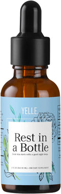 Yelle. Skincare – Rest in A Bottle – Natural Sleep Support with Organic Valerian Root Extract and Vegetable Glycerin – Helps Promote Restful Sleep and Relaxation – 2oz Dropper Bottle