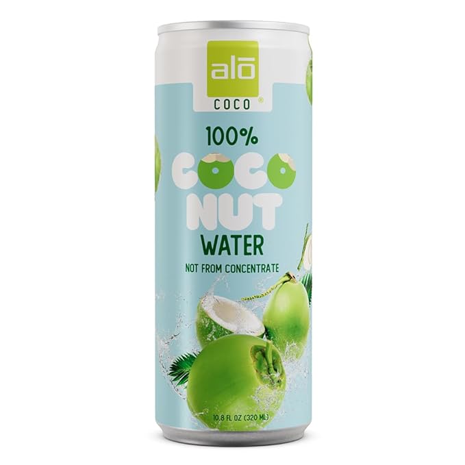 ALO Slim Can Juice | Not From Concentrate | 100% Pure Coconut Water