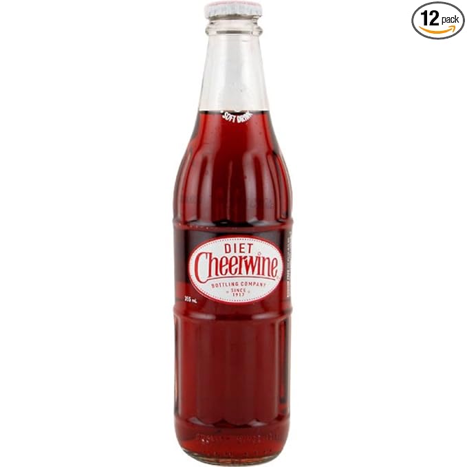 Cheerwine Diet 12 oz Glass Bottles (12 Bottles)