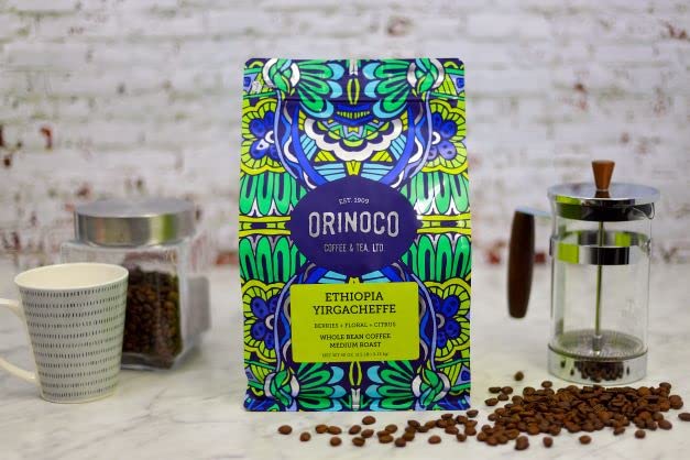 Orinoco Ethiopian Yirgacheffe 2.5lb bag Medium Roast Whole Bean Coffee 100% Arabica beans