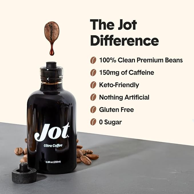 Jot Coffee Concentrate Trio (Caramel/Mocha/Vanilla 3pk) – High Caffeine Cold Brew Iced &amp Hot Coffee Instant Espresso – Makes 14 Cups Concentrated Coffees