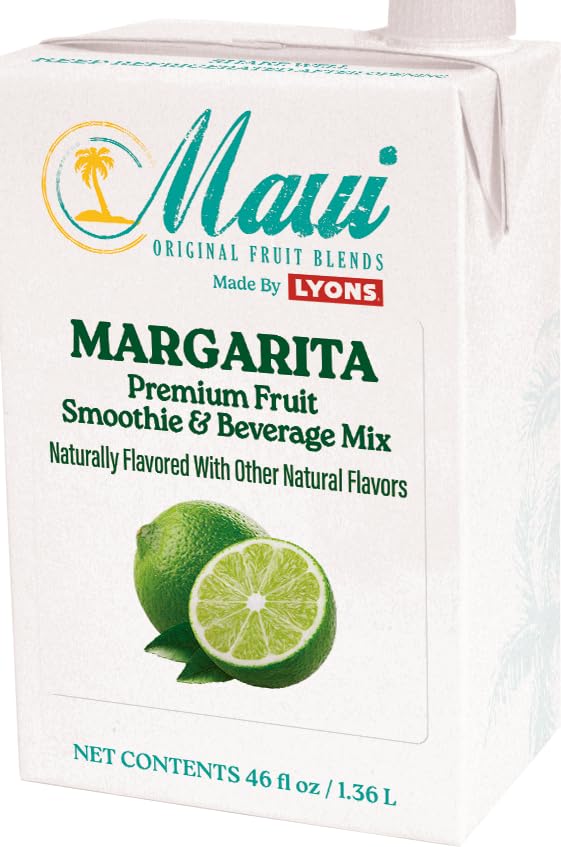 Maui Margarita Premium Fruit Smoothie &amp Beverage Mix 46 fl oz (Pack of 6)